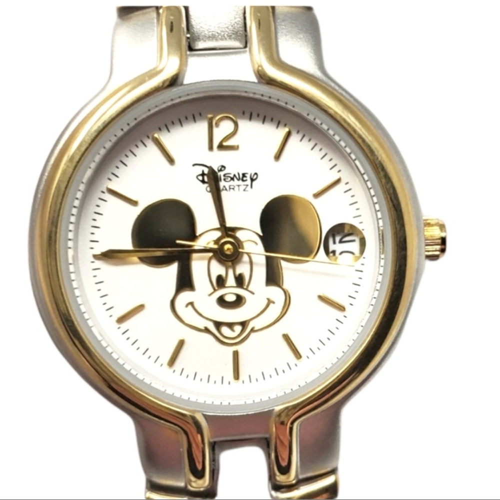 Disney Parks Gold and Silver Mickey Mouse Watch